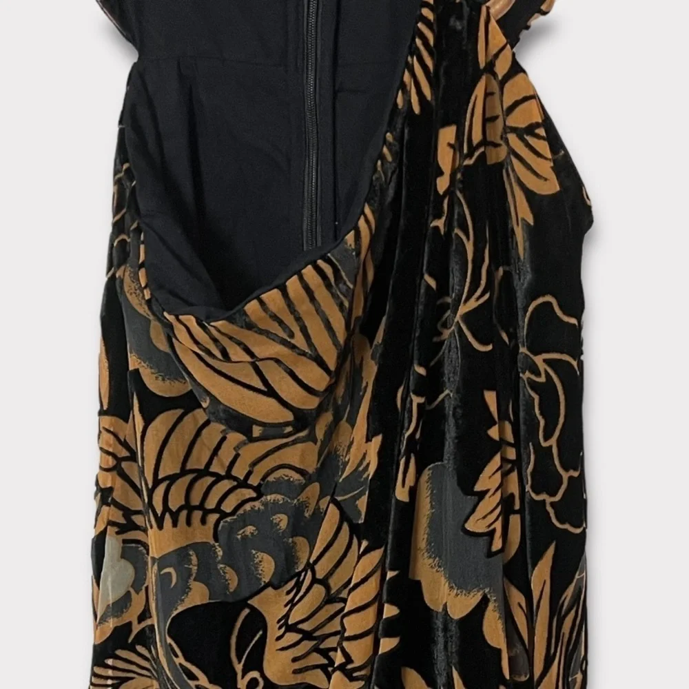 Anthropologie Let Me Be Burnout Velvet Cutout Maxi Dress NWT - Picture 7 of 12